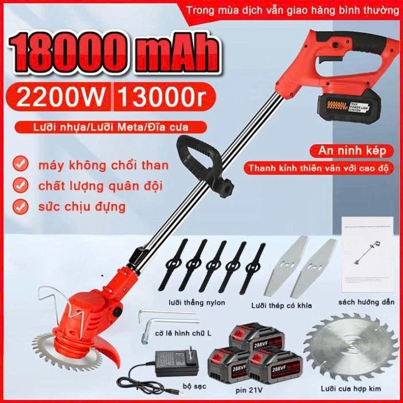 [Mới] Máy cắt cỏ, tỉa cành cầm tay Makita pin khủng , động cơ mạnh 1200w - Bảo Hành 24 tháng