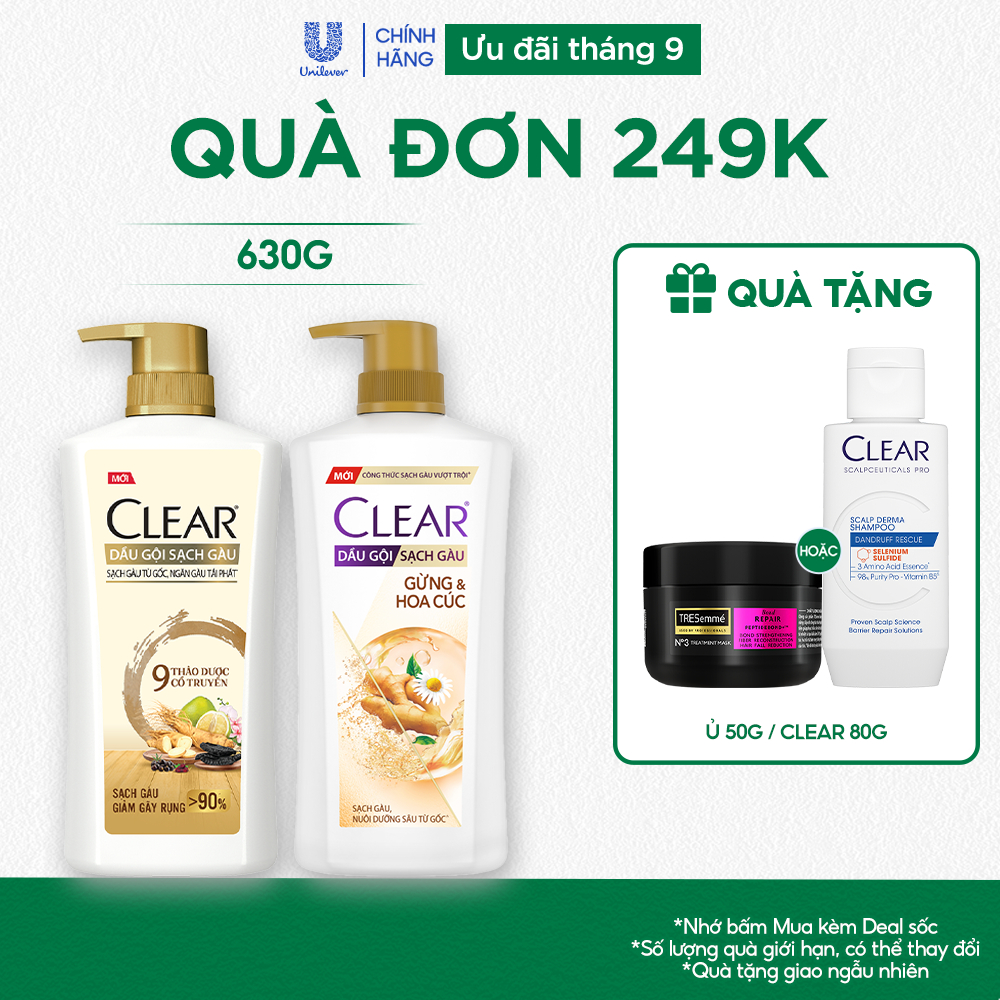 Dầu gội Clear Thảo Dược 630g