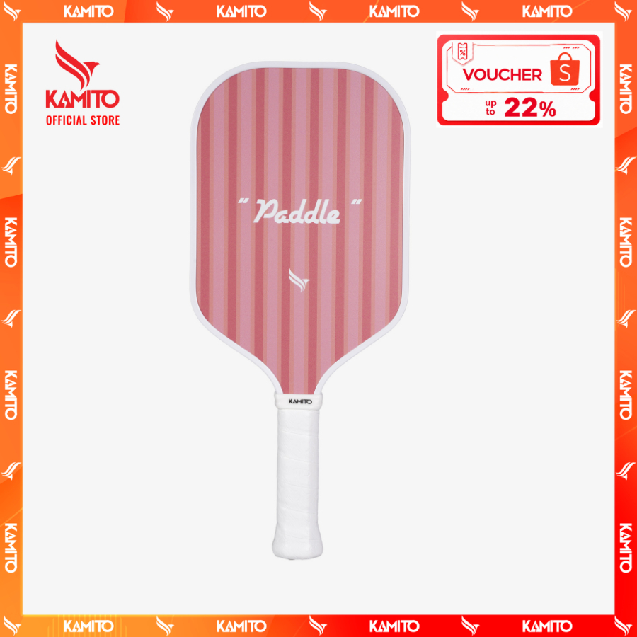 Vợt Pickleball Kamito Tiamo màu pastel, vợt pickleball màu hồng, điểm ngọt rộng lõi PP Honeycomb