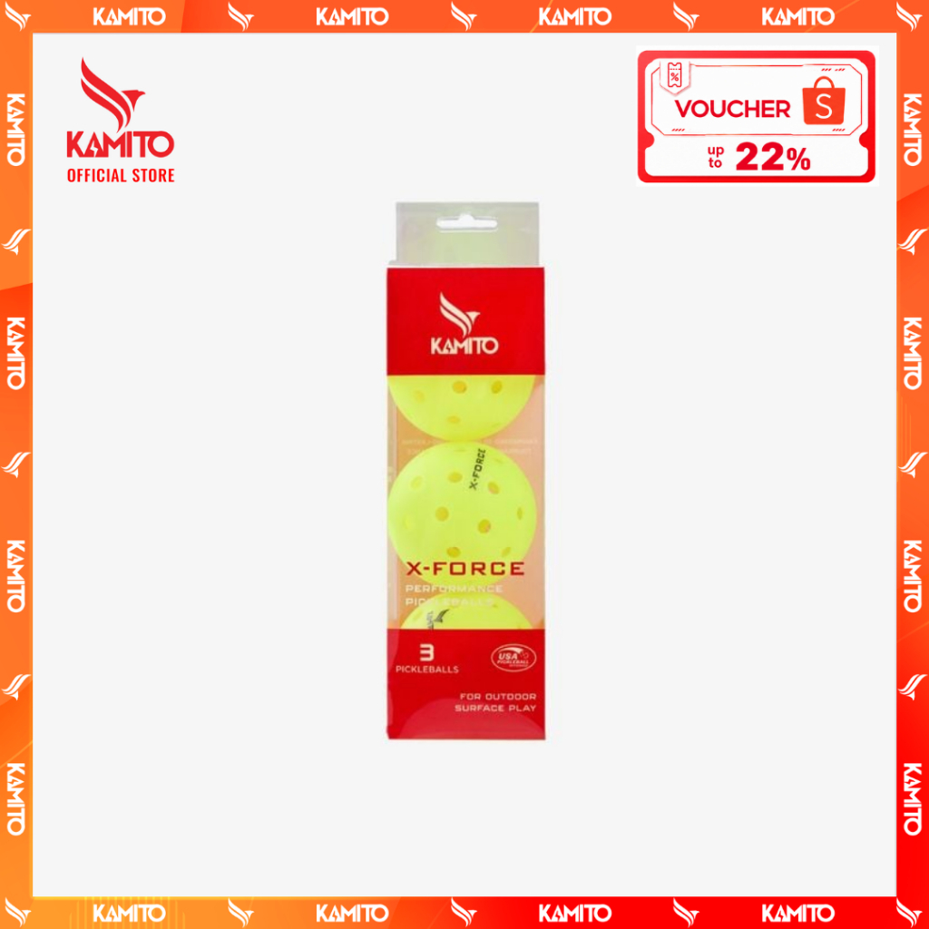 Bóng Thi Đấu Pickleball Kamito X-Force (hộp 3 quả)