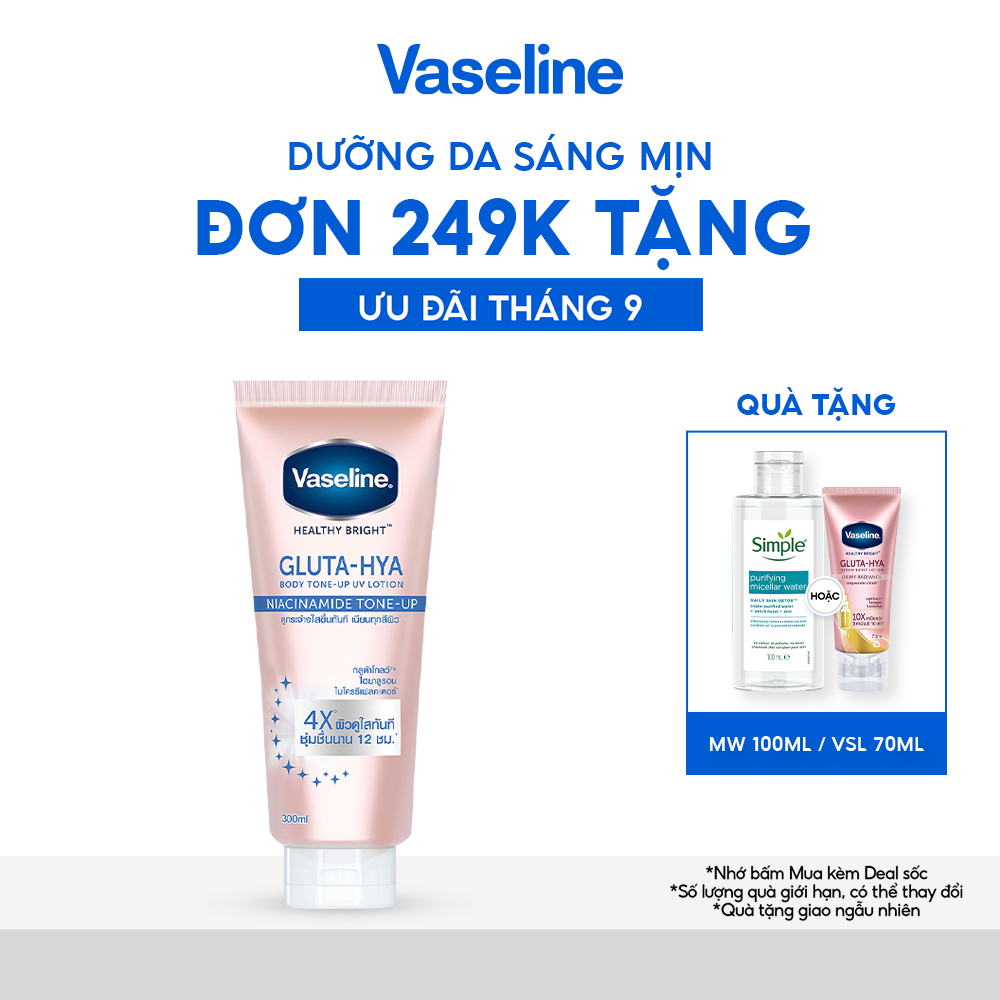 Vaseline Body Tone-Up Sữa dưỡng thể nâng tông tức thì 300ML