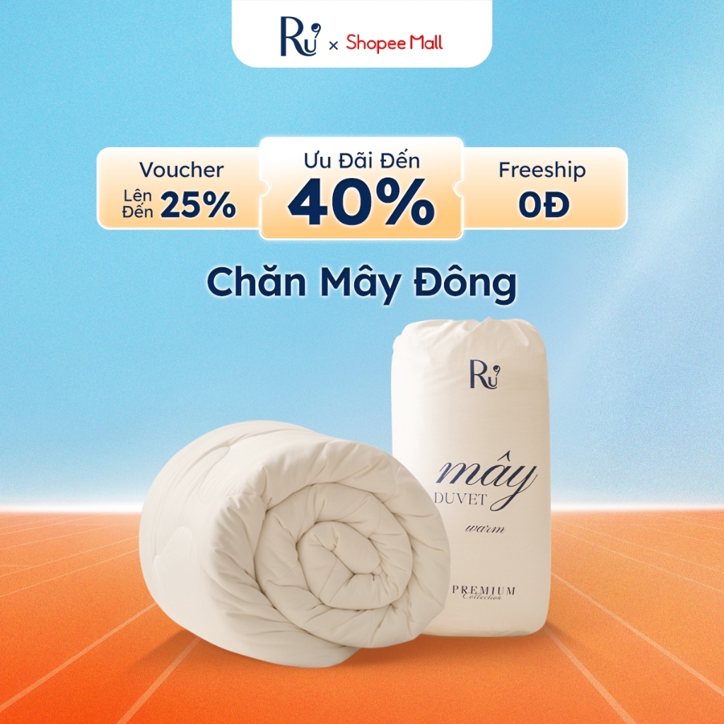 Chăn Mây Đông Ru9 | Ruột Bông Microfiber Khách Sạn Cao Cấp | Bồng Bềnh Giữ Ấm Cho Mùa Đông 1m6 - 2m2