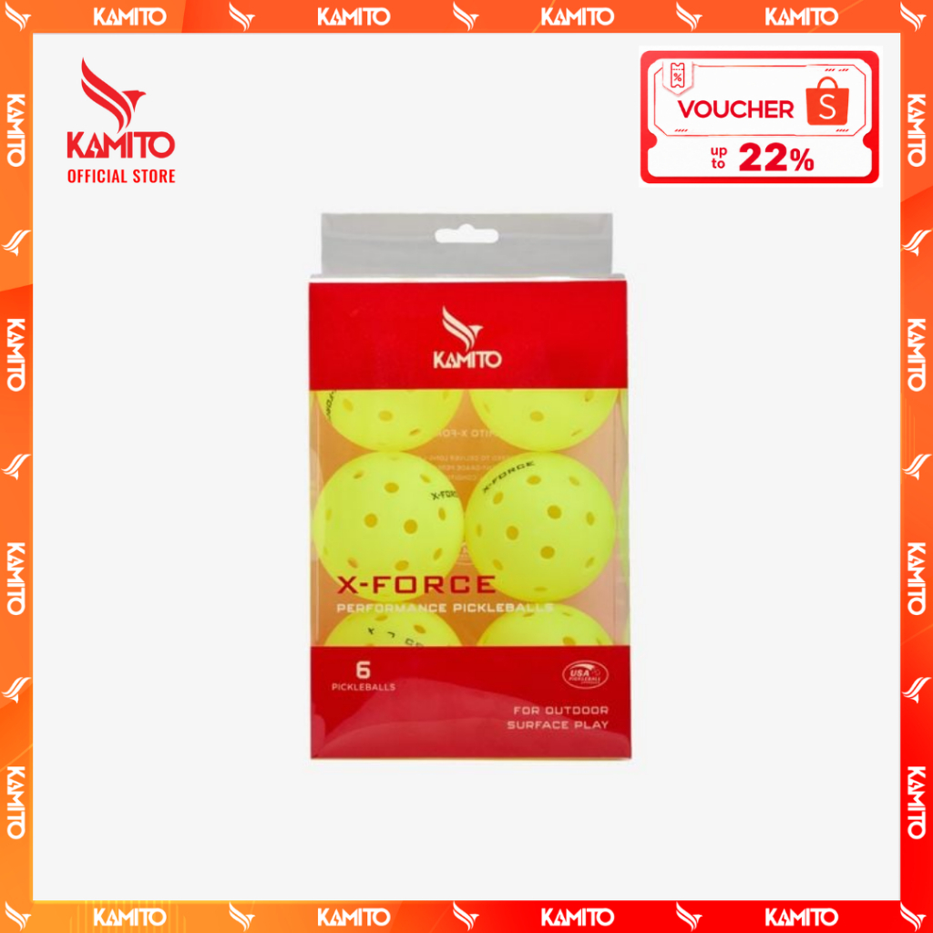 Bóng Thi Đấu Pickleball Kamito X-Force (hộp 6 quả)