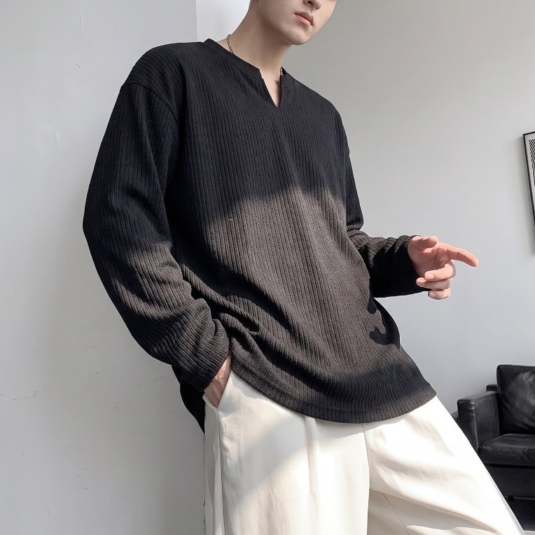 Áo Thun Tay Dài/Ngắn Form Rộng Unisex Oversize Cổ V, Áo Thun Trơn chất mịn mềm mại co giãn QMT | BigBuy360 - bigbuy360.vn