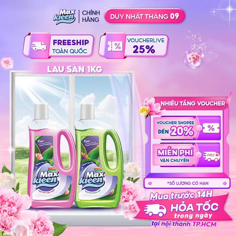 Chai nước lau sàn MaxKleen 1kg