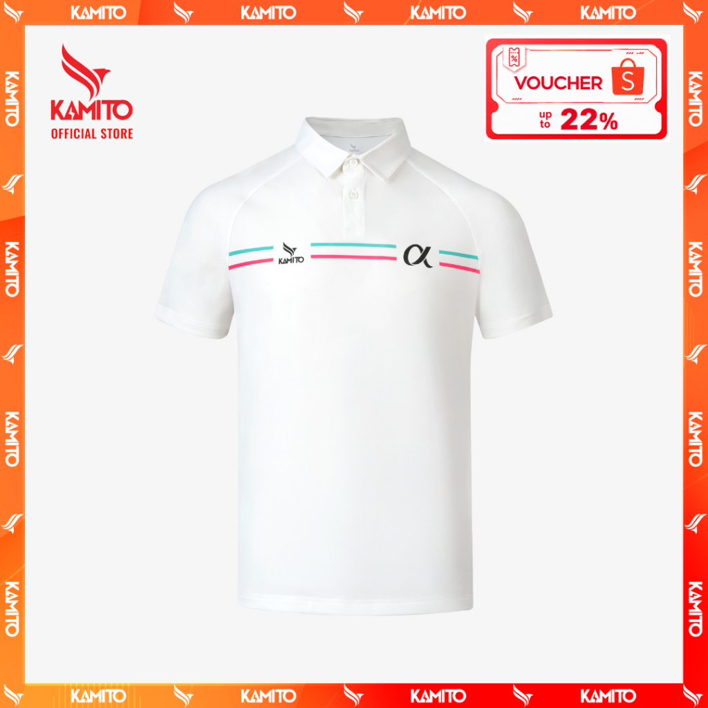 Áo Polo Pickleball Kamito Alpha X Nam, áo thể thao polo nam, áo thun nam thể thao