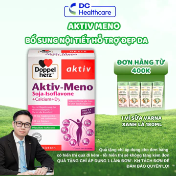 Aktiv Meno Doppelherz - Viên Uống Bổ Sung Nội Tiết Tố Nữ, Nội Tiết Tố Nữ, Mầm Đậu Nành, Làm Đẹp Da (30V)