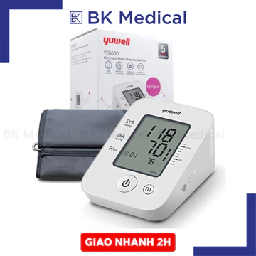 (hỏa tốc) Máy đo huyết áp bắp tay điện tử Yuwell YE660D Thao tác đơn giản Bộ nhớ lớn