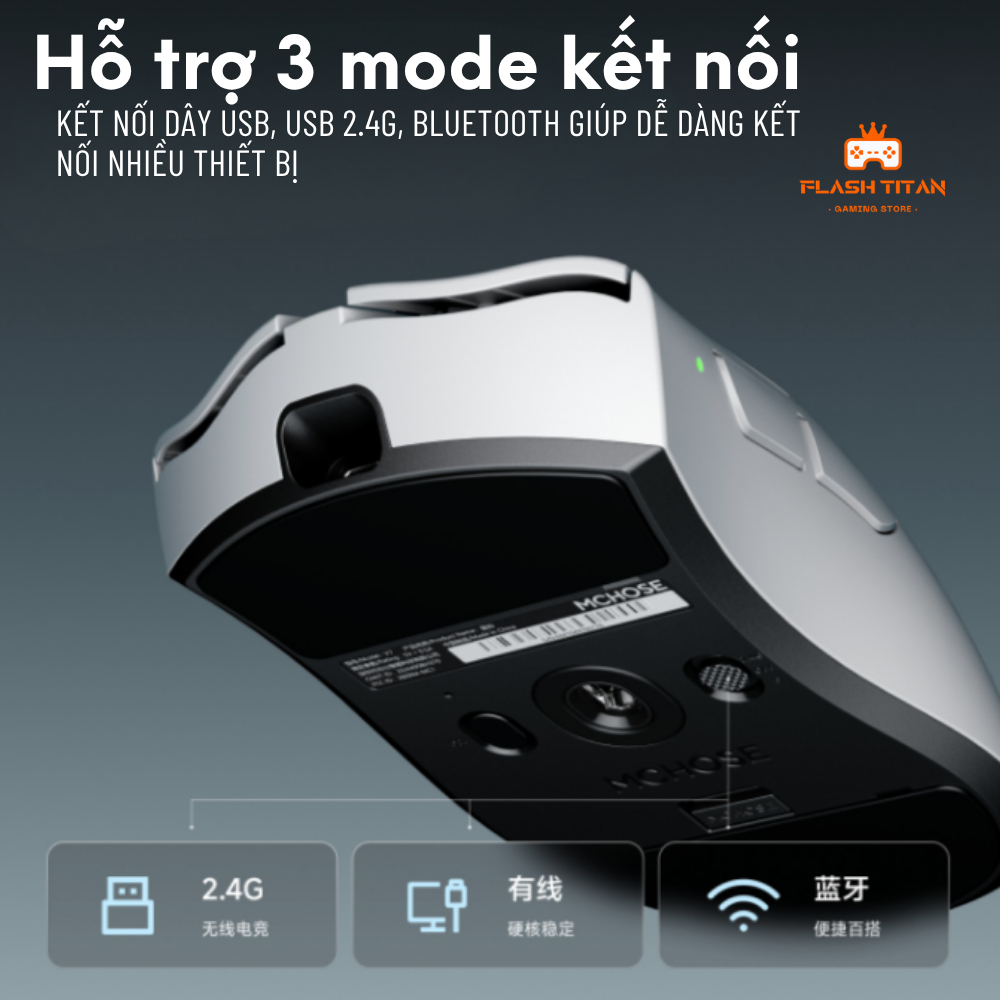 Chuột Gaming Không Dây Mchose V7 - Sensor PAW3395 - Thiết kế công thái học,Dùng cho PC,laptop Chơi Game FPS, Văn Phòng | BigBuy360 - bigbuy360.vn