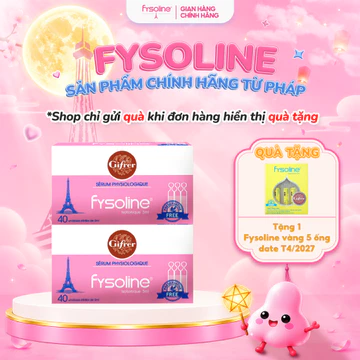 Combo 2 Nước muối sinh lý Fysoline nhập khẩu Pháp vệ sinh mắt, mũi, miệng cho bé (Hộp hồng 40 ống x5ml)