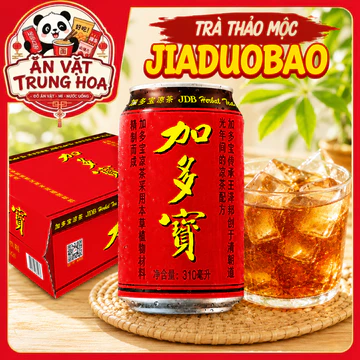Trà Sâm Thảo Mộc Jiaduobao Nội Địa Trung, Trà Thảo Mộc Vị Ngọt Thanh Mát 1 Thùng 24Lon 310ml