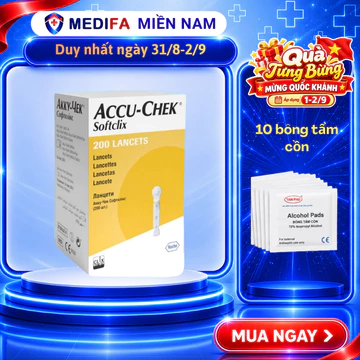 Kim Lấy Máu Accu-Chek Softclix Roche Combo 200 Kim - Kim Tiệt Trùng Giảm Đau Chính Hãng