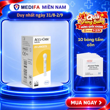 Hộp 25 Kim Lấy Máu ACCU-CHEK SoftClix Dùng Cho Máy Đo Đường Huyết ACCU-CHEK Active & Instant