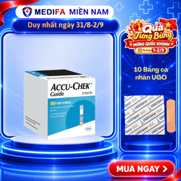 Hộp 50 Que Thử Đường Huyết ACCU-CHEK Guide Hộp Đựng Thiết Kế Thông Minh, Chống Rơi Que Thử