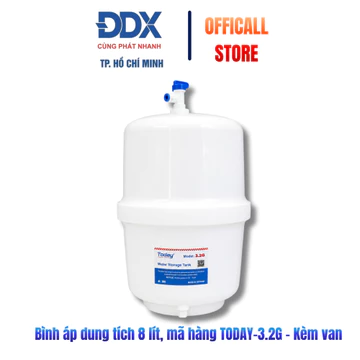 Bình Áp Máy Lọc Nước RO 8 Lít Today-3.2G Kèm Van - Bình Chứa Nước Thay Thế Cho Máy Lọc Nước RO