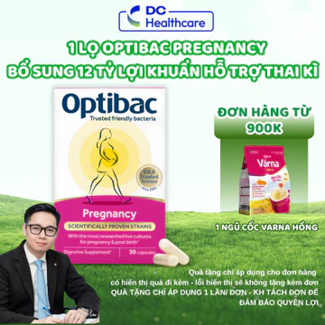 [OPTIBAC BẦU] Men Vi Sinh Optibac Probiotics Pregnancy - Men Vi Sinh Dành Cho Mẹ Bầu DrCung Healthcare (30V)