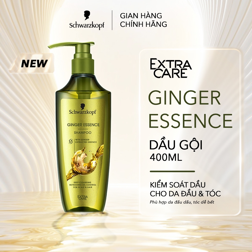 Dầu Gội Chiết Xuất Gừng Extra Care Ginger Essence, Kiểm Soát Dầu Cho Da Đầu Và Tóc 400ml