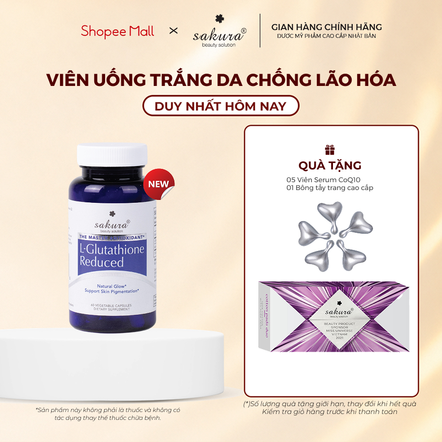 sakura l-glutathione reduced Viên uống trắng da chống lão hóa L - Glutathione 60 viên boost elasticity Pack Size:90 PATCHES - 3 month supply -  SAVE £24! 3 GLUTAMAX Skin Lightening