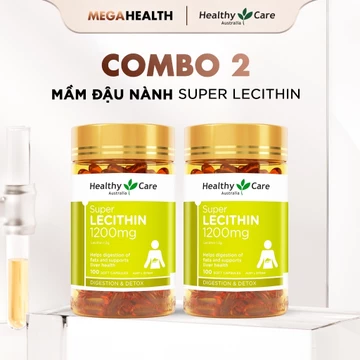 [DEAL MỞ BÁN] Combo bổ sung nội tiết tố nữ – Mầm đậu nành Super Lecithin 1200mg – Healthy Care (Hộp 100 viên)