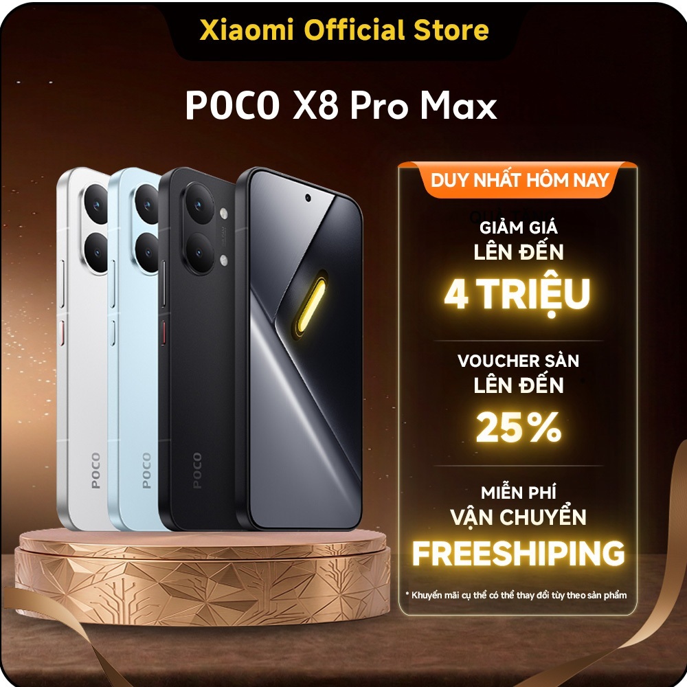 Điện thoại thông minh Xiaomi POCO X8 PRO Max | Pin cực lớn 8500mAh(typ) sạc nhanh 100W| Màn hình AMOLED 1.5K 120H | BigBuy360 - bigbuy360.vn