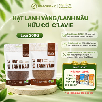 Hạt lanh vàng, lanh nâu hữu cơ C'LaVie 200g