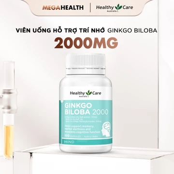 [DEAL MỞ BÁN] Viên uống hỗ trợ tuần hoàn Ginkgo Biloba 2000mg – Hộp 100 Viên – Healthy Care
