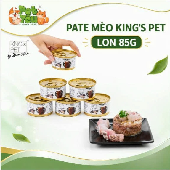 (combo 2 - 4 - 8 - 12 ) Pate King's Pet 85gr mix vị ngẫu nhiên