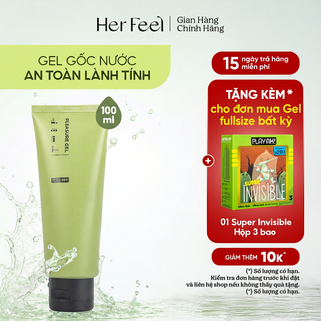 Gel Bôi Trơn PlayAh! Pleasure Gel Gốc Nước 100ml