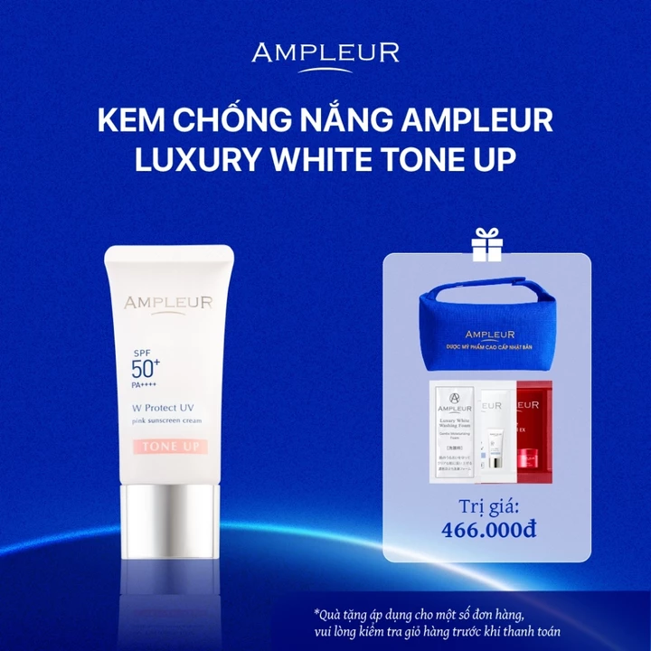 Kem chống nắng AMPLEUR Tone up nâng tone trắng hồng giúp bảo vệ da SPF50+/PA++++ 30g