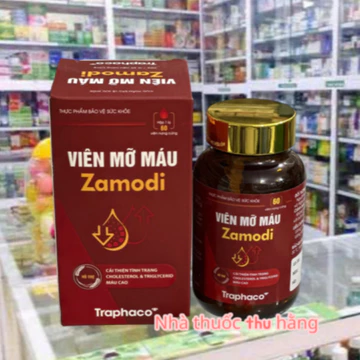 Viên mỡ máu Zamodi traphaco, hỗ trợ giảm mỡ máu, ngăn ngừa xơ vữa mạch