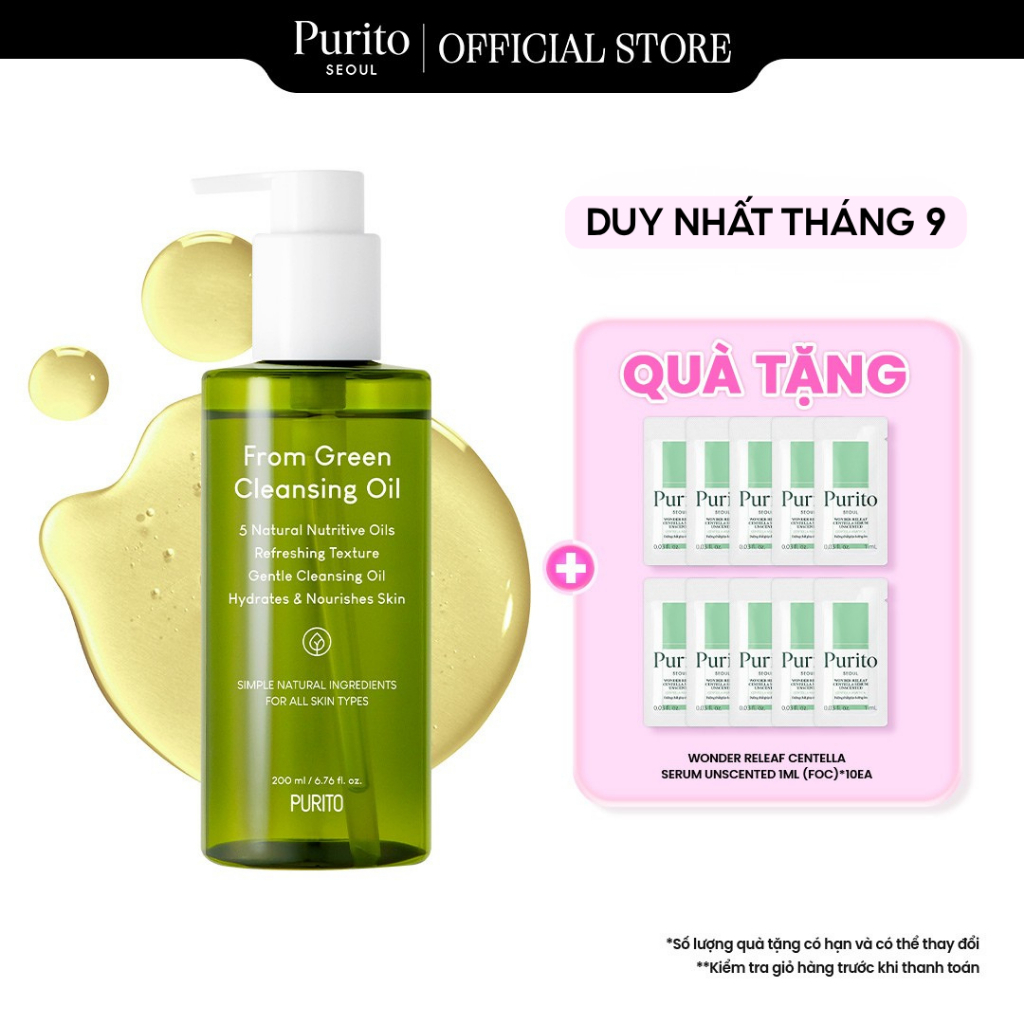Dầu Tẩy Trang PURITO From Green Cleansing Oil 200ml