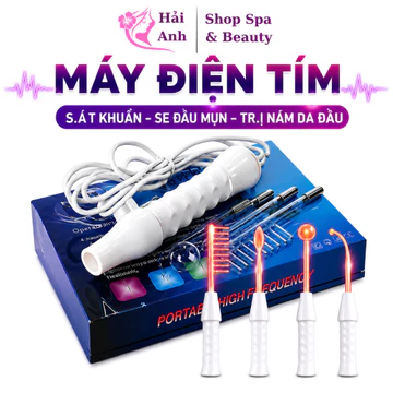 Máy Điện Tím Sát Khuẩn Cầm Tay Chính Hãng Chuẩn Xịn, Máy Sát Khuẩn Kháng Viêm Sau Nặn Mụn, Bảo Hành 6 Tháng