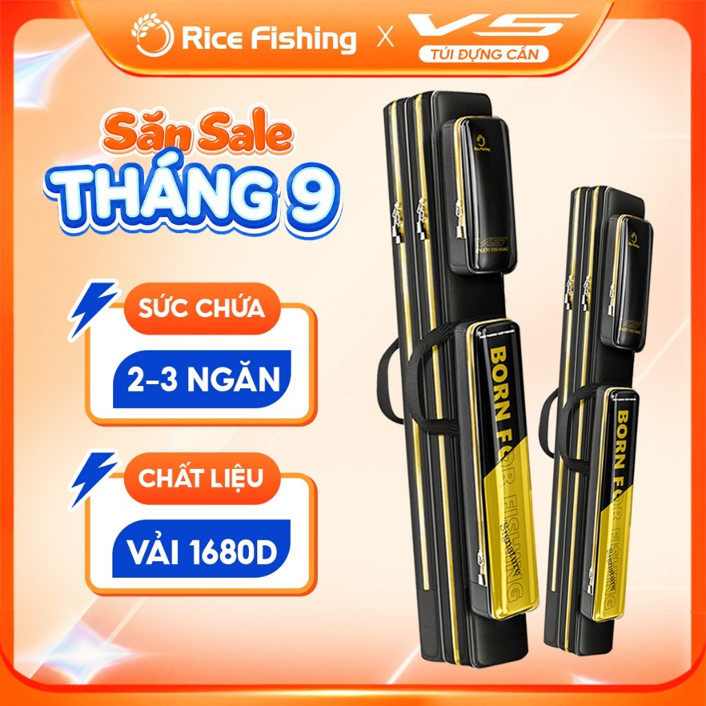 Túi Đựng Cần Câu Tay RICE FISHING chống thấm nước Siêu Bền 2 3 ngăn TC-23