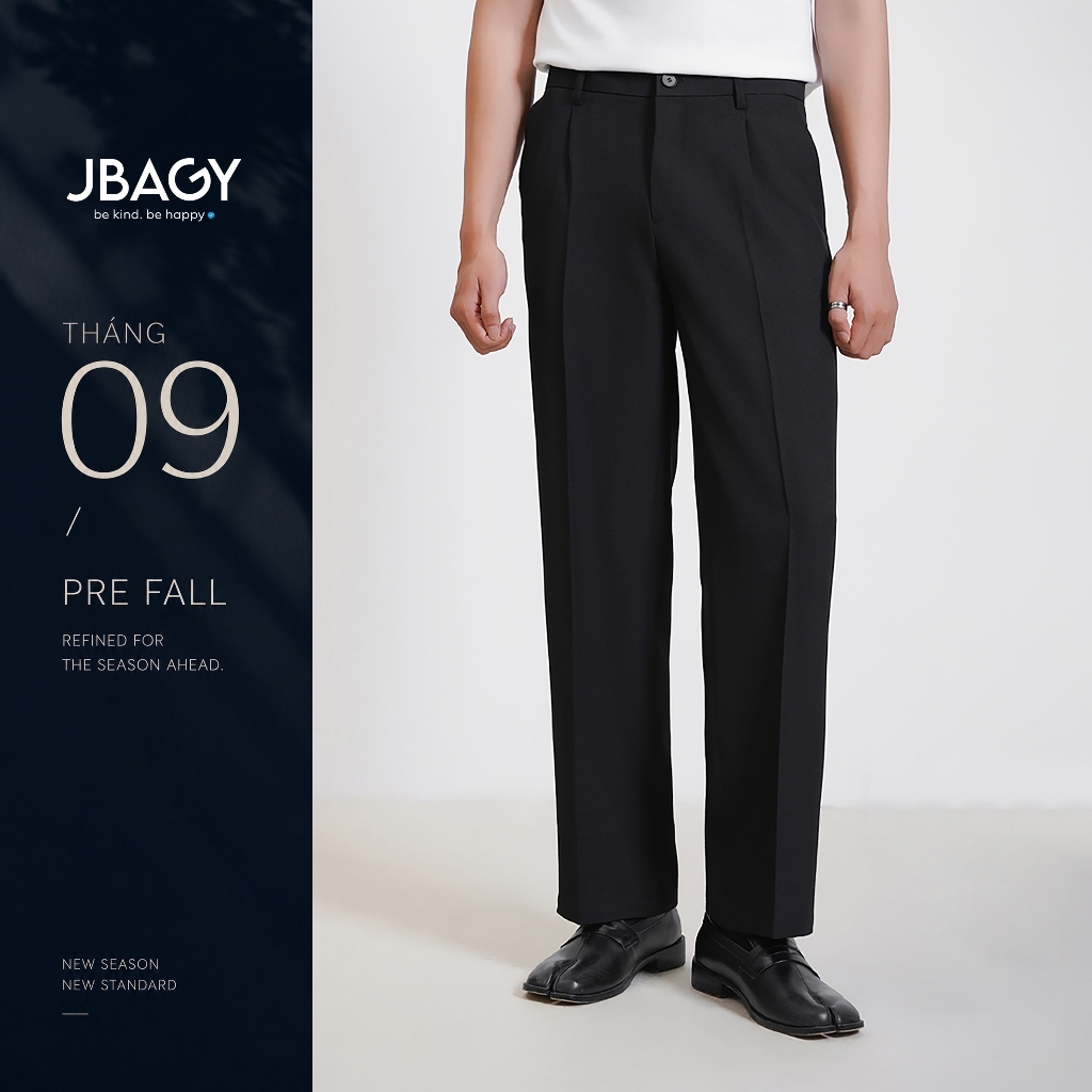 Quần tây nam ống suông đứng JBAGY Straight Trouser vải âu cao cấp - JA0102