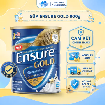 Sữa Ensure Gold 800g Hương Vani Dinh Dưỡng Cho Người Cao Tuổi Thơm Ngon Dễ Sử Dụng - Hà Đô Baby