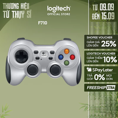 Tay cầm chơi gaming console không dây Logitech F710 - USB 2.4Ghz, 4 phím di chuyển D-Pad