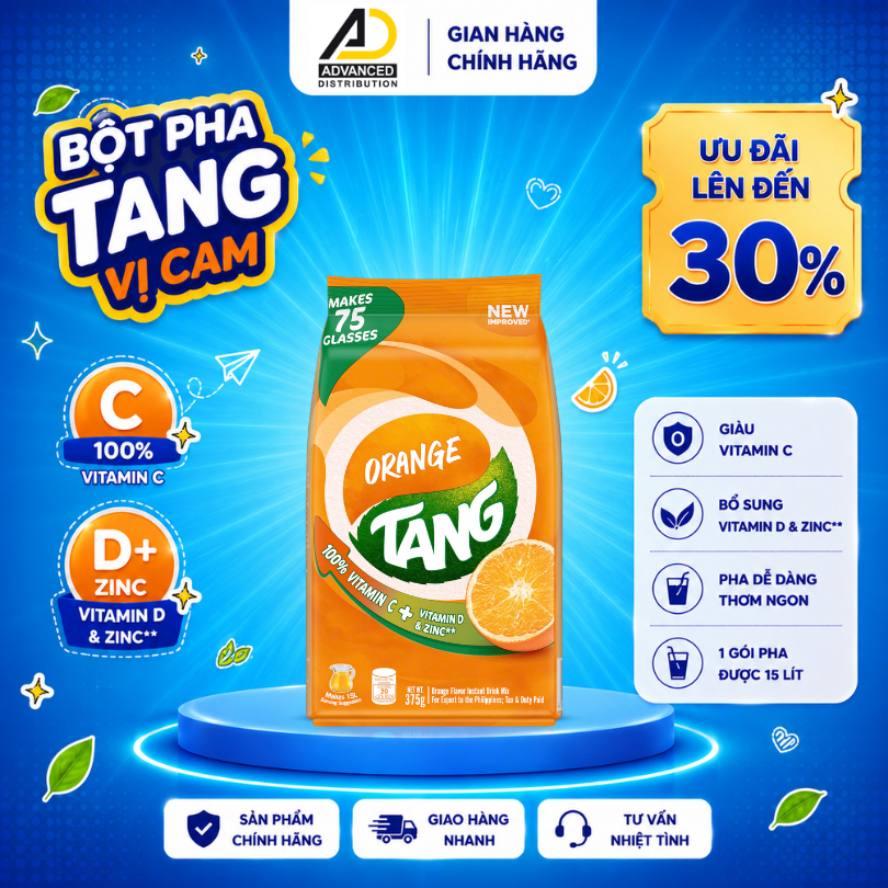 Bột pha Tang thơm ngon, tiện dụng – Vị cam 375g