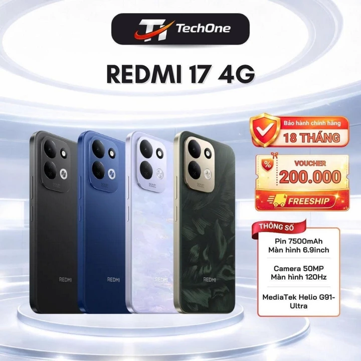 (Nguyên Seal) Điện Thoại Xiaomi Redmi 17 4G - Bản Quốc Tế - Bảo Hành 18 Tháng