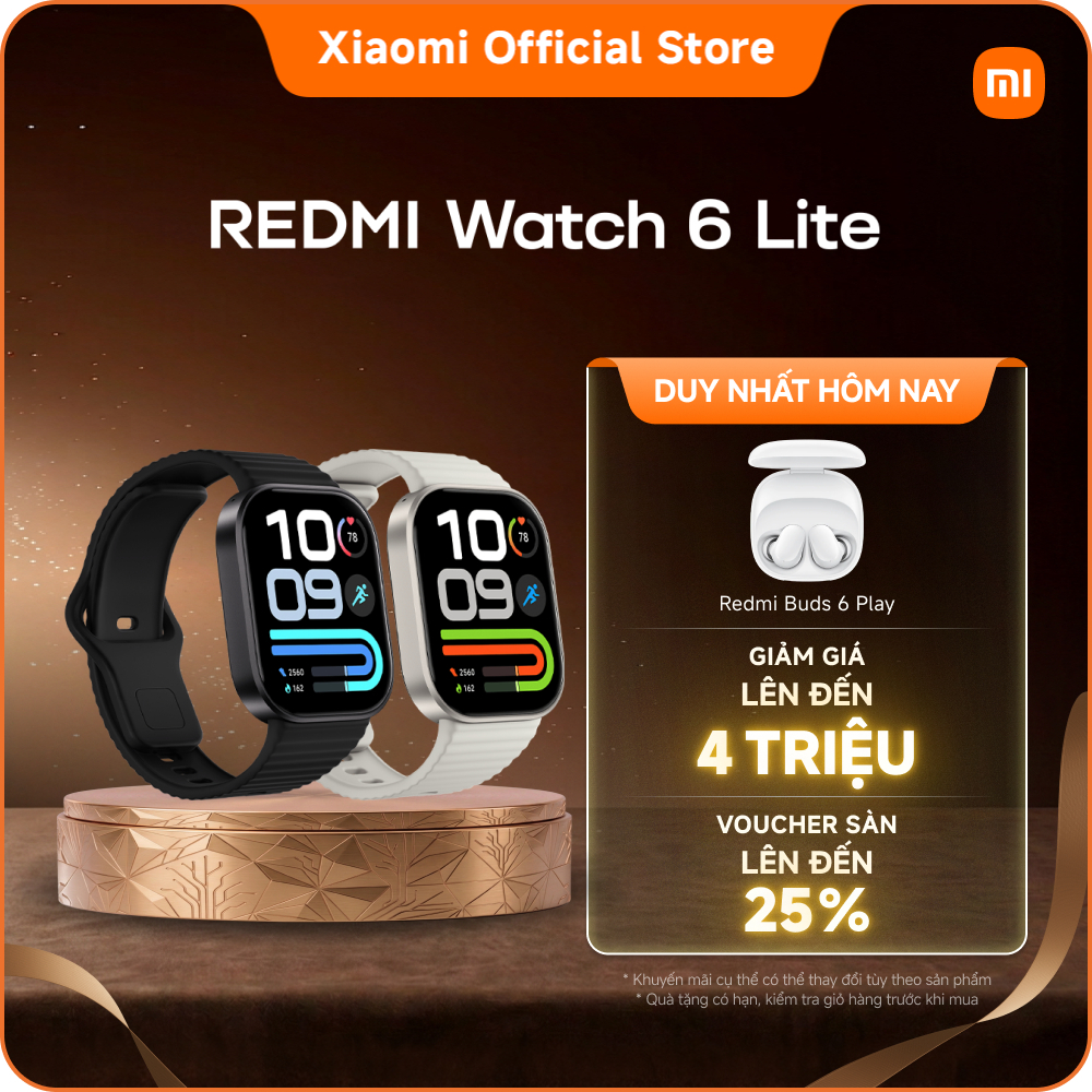 Đồng Hồ Thông Minh Xiaomi Redmi Watch 6 Lite I Thời lượng pin lên đến 18 ngày I Màn hình AMOLED 1,96" | BigBuy360 - bigbuy360.vn