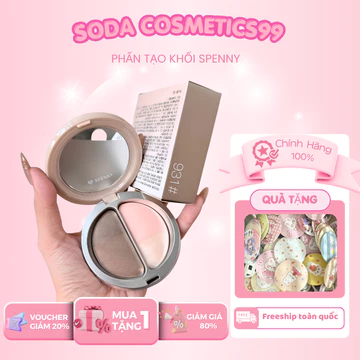 [SHOPEE TRỢ GIÁ] SPENNY Bảng Tạo Khối Đa Năng Phấn Bắt Sáng Phấn Phủ 3 Trong 1, Tạo Khối Làm Sáng Gương Mặt, Dạng Lì Màu