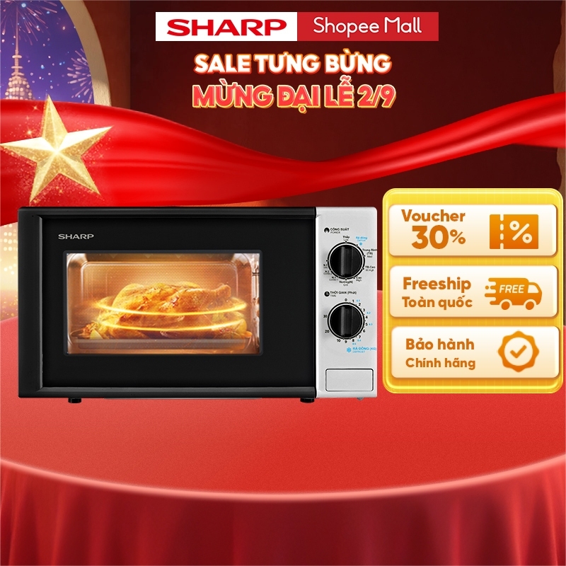 Lò Vi Sóng kết hợp nướng dòng cơ Sharp R-G225VN-BK 700W