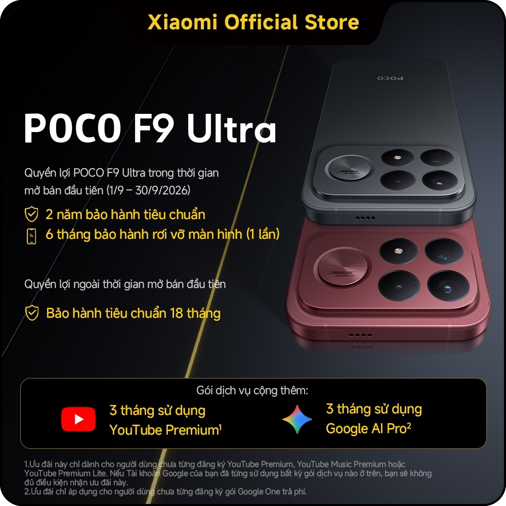 Điện thoại Xiaomi POCO F9 Ultra（12+256GB|16+512GB|16+1TB) |Pin lớn 8050mAh (typ)|Sạc nhanh HyperCharge có dây 100W | BigBuy360 - bigbuy360.vn