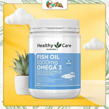 MILKSTORE - Dầu cá Omega 3 Healthy Care Fish Oil Omega-3 1000mg của Úc 400 viên