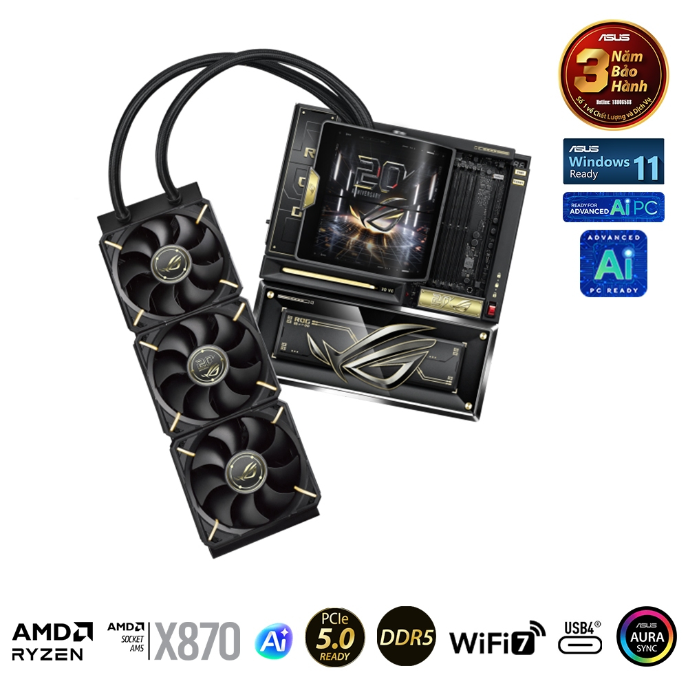 Bo mạch chủ chơi game X870E ASUS ROG CROSSHAIR X870E phiên bản giới hạn EDITION 20 - Hàng Chính Hãng | BigBuy360 - bigbuy360.vn