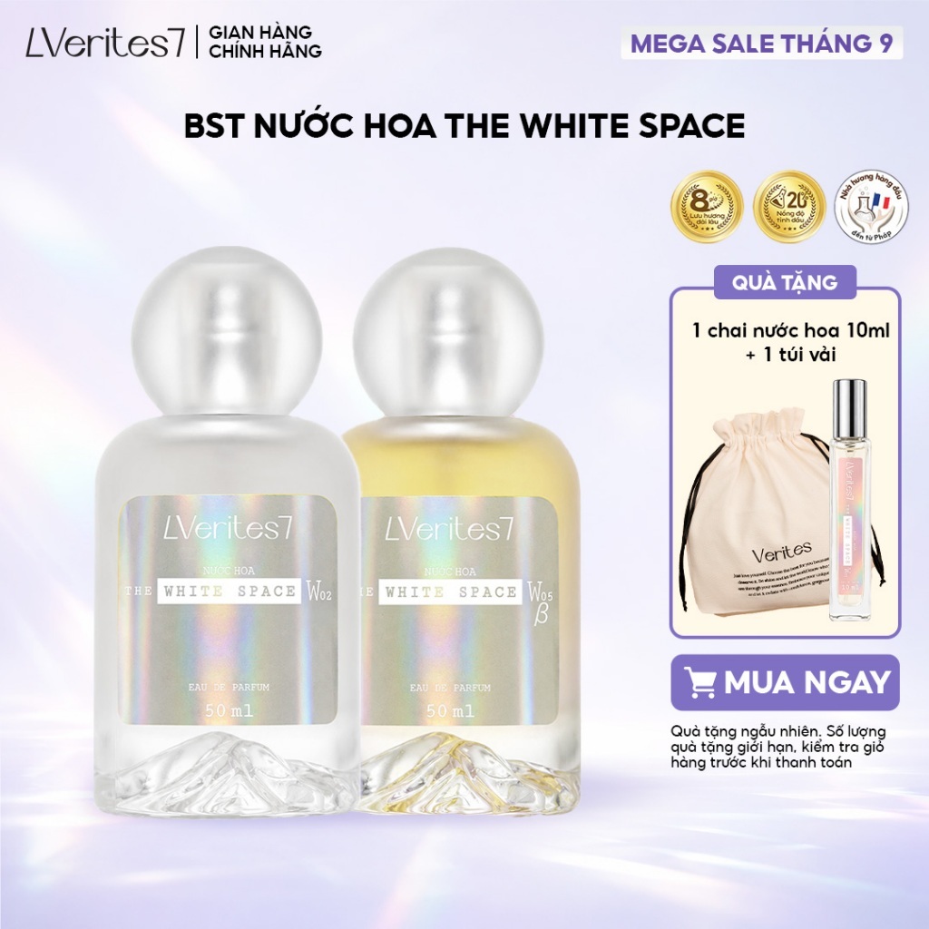 Bộ Sưu Tập 5 Hương Nước Hoa VERITES The White Space EDP 30% 50ml