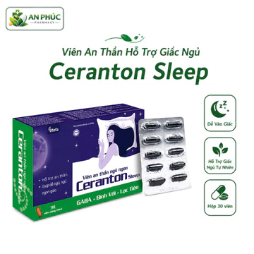 Viên Ngủ Ngon Ceranton Sleep – Dễ Vào Giấc, Thư Giãn Tinh Thần, Hỗ Trợ Giấc Ngủ Tự Nhiên Hộp 30 Viên