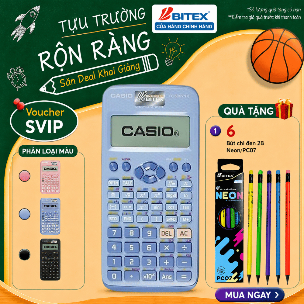 [EXTRA] Máy tính Casio Fx-580VNX phù hợp học sinh cấp 2, cấp 3