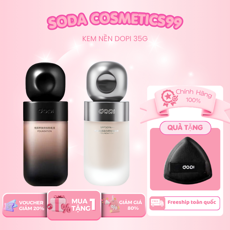 Kem Nền Dopi Chính Hãng 35ml – Kiềm Dầu, Lâu Trôi, Che Phủ Hoàn Hảo, Không Thấm Nước