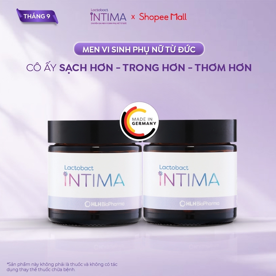 2 Hộp men vi sinh phụ nữ Lactobact Intima bổ sung lợi khuẩn, hỗ trợ giảm tái phát viêm, ngứa rát, tăng đề kháng cô bé