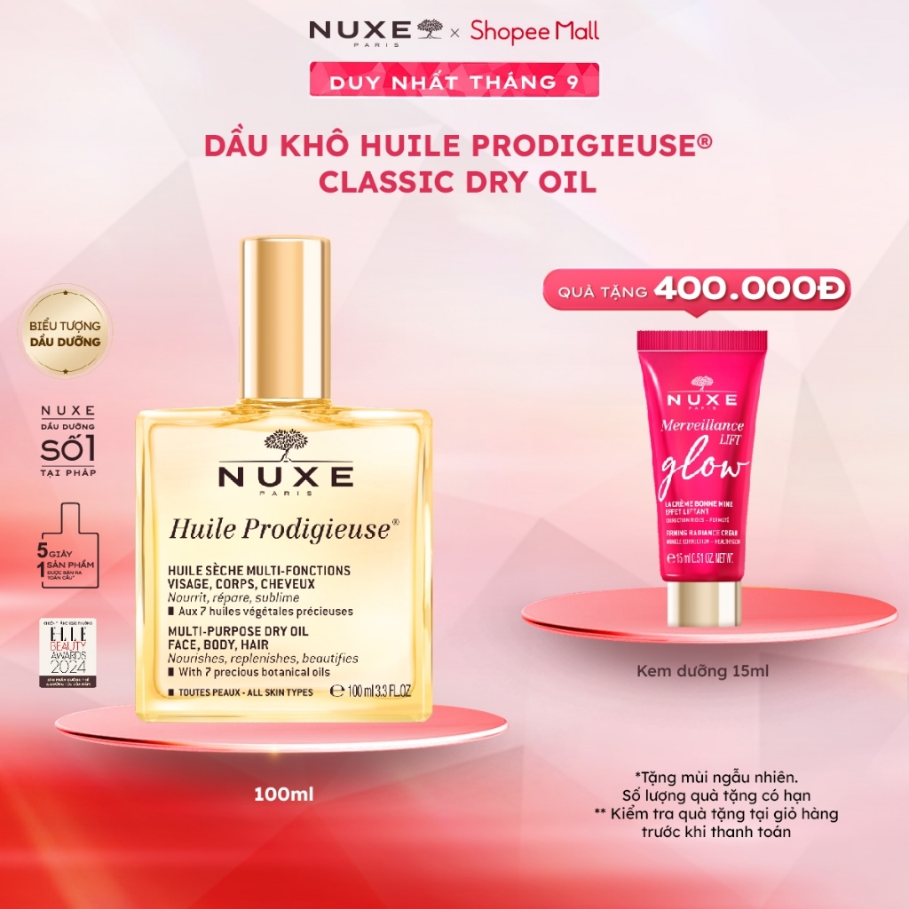 [NUXE x KOL] Dầu dưỡng khô đa năng Nuxe Huile Prodigieuse 100ml